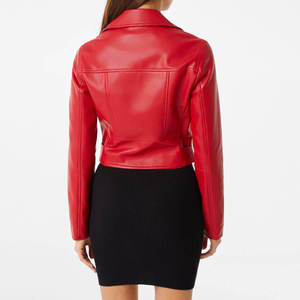 Factory Direct Private Label Ladies Genuine <b>Leather</b> Eco-Friendly Waterproof Heated Moto <b>Jacket</b> Soft Ready to Ship Bulk - Product Image 2