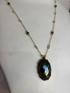 Handmade Macrame Pendant Labradorite Stone Necklace Wholesale Bohemian Woven Faceted Bead Strand Statement Crystal Jewelry - Product Image 1