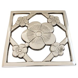 Square Shape Aluminum <b>Trivets</b> Gold Finished For Heat Resistant Table Mats <b>Trivet</b> Hot Pot Holder for Home & Restaurant Use - Product Image 1