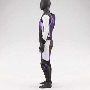 Combinaison de moto en cuir Spandex/Polyester imprimée respirante, équipement de course durable et protecteur pour moto, unisexe - Product Image 2