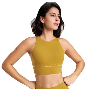 Women's Breathable Seamless Reversible <b>Removable</b> <b>Padded</b> Fitness Sports <b>Bra</b> Simple Style Push-Up for Running & Gym - Product Image 4