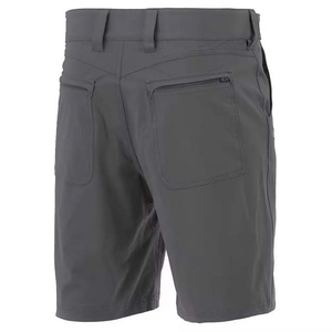 Shorts cargo pour homme, couleur unie, taille mi-haute, fermeture à cordon, séchage rapide, respirant, tissu tricoté, bleu clair, 100% coton - Product Image 4