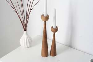 Support à bougies décoratif en bois pour les mariages, les fêtes, la décoration de la salle à manger et les centres de table du salon - Product Image 6