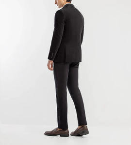 Ensemble blazer noir classique, blazer ajusté avec sangles de moine de créateur, tenue élégante smart-casual, couleurs et tailles personnalisées, costume homme - Product Image 2