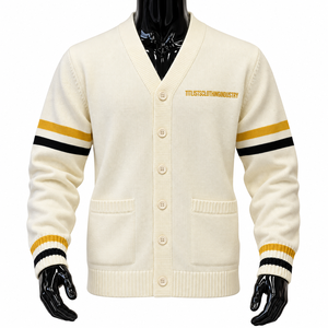 Pulls à col en V Alpha Phi Alpha pour les sororités/fraternités/écoles/collèges/universités, logos tricotés, cardigans unisexes - Product Image 1