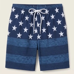 Custom USA Flag <b>Mens</b> Board Shorts Quick Dry Knitted Polyester Swim <b>Trunks</b> Beachwear Wholesale OEM Bulk Summer Surfwear Fashion - Product Image 6