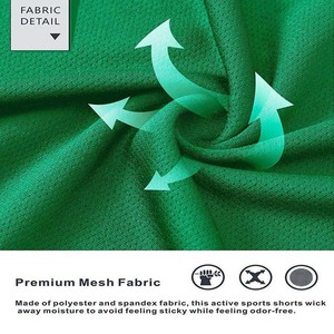 Pantalones Cortos de Baloncesto Personalizados de Malla Colorida para Hombre, Pantalones Cortos de Poliéster de Doble Capa Lisos para Entrenamiento, Gimnasio y Uso Casual 2026 - Product Image 6