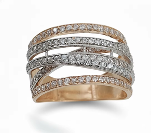 Luxury Handmade 22Ct Yellow Gold Plated Zircon Prong Set Glossy <b>Ring</b> Women Designed Bridal Wedding Engagement Festive Events - Product Image 2