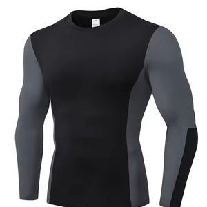 Nouveau T-shirt de sport athlétique respirant pour homme, compression, séchage rapide, course à pied, gym - Product Image 5