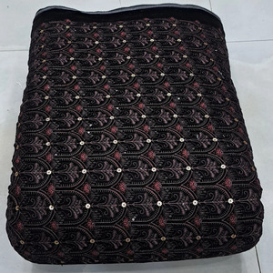Velvet Embroidered Fabric Designer Fabric Luxury Fabric Velvet Lace Fabric for Modest Fashion Garment Manufacturing Export EU UK - Product Image 2