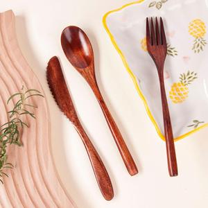 Cuillères en bois ou ustensiles de cuisine pour remuer les aliments acides, protégeant les ustensiles antiadhésifs des rayures et résistant aux températures extrêmes - Product Image 1