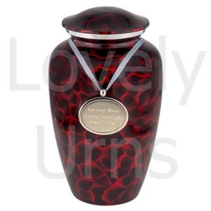Urna Funeraria de Metal con Diseño de Ojo de Tigre Rojo para Cenizas Humanas, Patrón Atractivo, Proveedor de Fábrica OEM ODM - Product Image 3