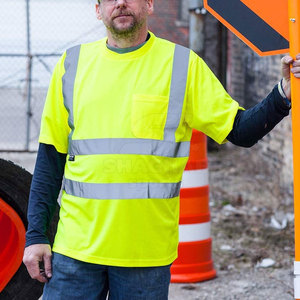 Camisetas de seguridad para hombre, transpirables, de alta visibilidad, para trabajo industrial y laboral al aire libre. - Product Image 5