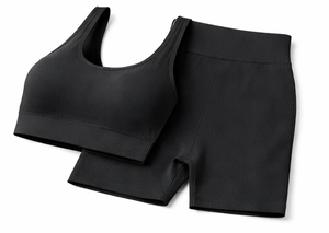 Ensemble de sport sans couture pour femme : soutien-gorge et short taille haute, respirant et extensible, idéal pour l'entraînement et le fitness - Product Image 5