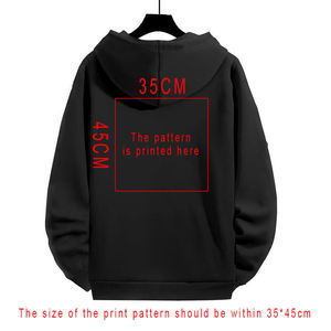 เสื้อฮู้ดดี้พิมพ์ลาย DTF สำหรับผู้ชาย ผ้าคอตตอนผสมขนแกะคุณภาพพรีเมียม สวมหัวแบบพูลโอเวอร์ รับผลิตแบบ OEM ODM พร้อมสกรีนโลโก้ตามสั่ง ขายส่งเสื้อฮู้ดดี้สตรีทแวร์ - Product Image 4