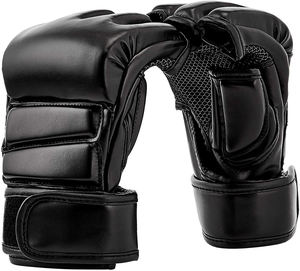 Guantes de MMA de Cuero Personalizados de Alta Calidad, con Logotipo Personalizado, Diseño Transpirable de Medio Dedo, Unisex, para Boxeo - Product Image 1