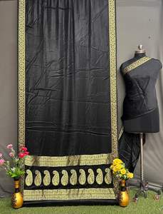 Sari Tradicional Premium de Seda Bandhej, Auténtico Teñido a Mano de Rajastán para Festivales, Bodas, Fiestas y Ocasiones Especiales - Product Image 3