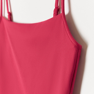 เสื้อกล้ามสายเดี่ยวสำหรับผู้หญิงเสื้อท่อนบนคอสีทึบสำหรับฤดูร้อน - Product Image 3