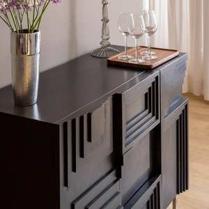 ตู้ข้างเตียงไม้มะม่วงสีดำขนาดเล็ก รุ่นวันดาน่า เรเดียนท์ โนวา - ตู้ข้างเตียง - Product Image 2