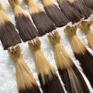Extensions de cheveux naturels bruts à double tirage, luxe, pur, vietnamien, os droit, couleurs mélangées, cheveux alignés sur les cuticules - Product Image 4