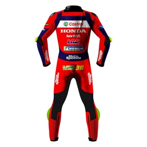 ชุดแข่งรถมอเตอร์ไซค์ Joan Mir MotoCP Suit Zonda 1 ชิ้น ทำจากหนังวัว/หนังจิงโจ้ สำหรับขับขี่/แข่งรถบนสนาม/จั๊มสูท  หนังแท้มาตรฐาน CE ระดับ 2 - Product Image 2
