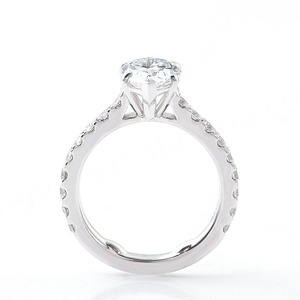 แหวนเพชรเงินแท้ 925 คุณภาพส่งออก ดีไซน์คลาสสิก สำหรับงานหมั้น งานแต่งงาน และขอแต่งงาน มีจำหน่ายแล้ว - Product Image 5