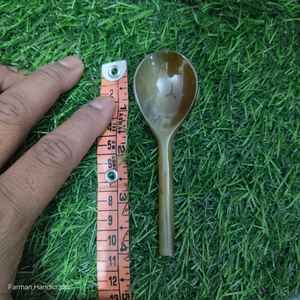 Ensemble de cuillères élégantes pour salade en corne de bœuf avec manche en os blanc, fabriquées à la main, de luxe, écologiques, pour la table de fête, à prix avantageux - Product Image 4