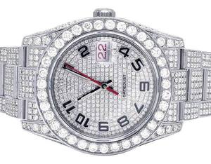 BOJ R.O.L.E.X.04 Montre Homme de Luxe Automatique Analogique en Acier Quartz Moissanite VVS, Style Hip Hop, 41MM 3BAR - Product Image 2