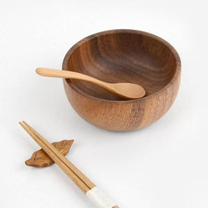Bol de service artisanal en bois de manguier pour les repas quotidiens, le mélange de salades, la présentation de fruits et la décoration rustique de la maison à bas prix - Product Image 5
