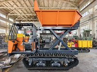 Dumper sur chenilles de 4 tonnes à double levage hydraulique, personnalisable, certifié CE Euro V EPA, véhicule de transport sur chenilles pour la construction et l'agriculture