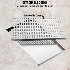 Vassoio raccogligocce per Kegerator in acciaio inox 304 con 4 cuscinetti in gomma antiscivolo e coperchio rimovibile, resistente al calore/al freddo - Product Image 4