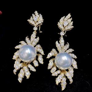 Nouvelles boucles d'oreilles pendantes de style Lolita rétro de haute qualité en argent pur S925 avec perles d'eau douce naturelles AK de 3 à 3,5 mm - Product Image 2