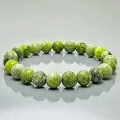 Natural Serpentine 8mm Smooth Round AA Grade Gemstone Beads Stretch <b>Bracelet</b> <b>Healing</b> Jewelry Wholesale Bulk - Product Image 5