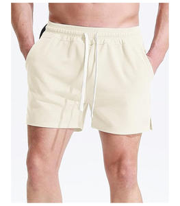 Shorts décontractés pour hommes en molleton 100 % coton, coupe classique, taille haute élastique, anti-plis, multi-poches, couleur personnalisable, pour usage quotidien - Product Image 6