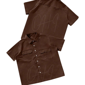 Camisa Casual de Manga Corta para Hombre, Personalizable, 100% Algodón Premium, Estilo Minimalista, Ecológica, de Secado Rápido - Product Image 1