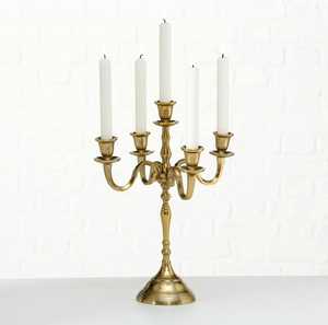 Candelabro Artesanal de Cinco Brazos para Decoración del Hogar, Portavelas de Metal Resistente - Product Image 1
