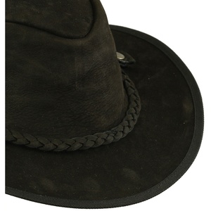 Gorra de cuero genuino Baleful Ne, gorra de motero de cuero, gorra de cuero genuino con cierre a presión, EE. UU. - Product Image 4