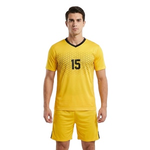 Service personnalisé OEM, uniforme de football en sublimation, ensemble de maillots de football pour hommes, respirant, en nid d'abeille, vêtements d'équipe, fabricant de Sialkot - Product Image 1
