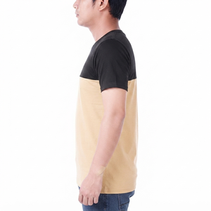 เสื้อยืดคอกลมแขนสั้นผู้ชายสีดำเบจ ลายหัวกะโหลกสไตล์ฮิปฮอป ผ้าโพลีเอสเตอร์/คอตตอน แห้งเร็ว ทรงหลวม ไม่เป็นขุย ที่หน้าอก - Product Image 3