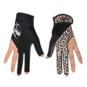 Gants de snooker unisexes à trois doigts, légers et extensibles, en nylon/spandex pour un meilleur contrôle du queue de billard - Product Image 1
