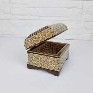 Vintage Amber Resin Brass Metal Jewelry Storage <b>Box</b> Hinged Lid Rectangular Small <b>Trinket</b> Keepsake Organizer Container <b>Box</b> - Product Image 2