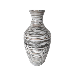 Venta al por mayor de jarrones contemporáneos de bambú hilado para flores, jarrones hechos a mano para centros de mesa de fábrica vietnamita. - Product Image 1
