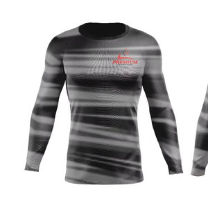 Rashguard de yoga pour homme de haute qualité, en Spandex/Polyester écologique, respirant, antibactérien, anti-UV, à manches longues et compressif - Product Image 1