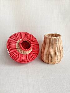 Gros bambou rotin arbre champignon de Noël grand Design décoratif suspendu décoration de Noël bougeoirs Vietnam - Product Image 4