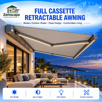 Auvent motorisé à cassette intégrale facile à installer, protection UV pour balcon, terrasse, logement résidentiel