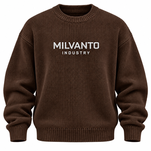 Brown Custom Logo <b>Men</b>’s Knit Sweater Premium Crew Neck Long Sleeve Pullover Knitted <b>Jumper</b> for <b>Men</b> Sweater For Women - Product Image 1