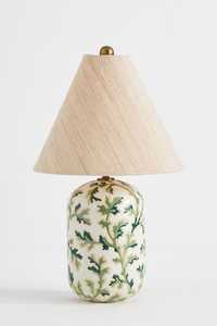 Luxury <b>Blue</b> Bone Inlay Oval Pillar Holder Beige Shade Handcrafted Floral Inlay <b>Bedside</b> Lamp Light Weight Eco-Friendly Elegant - Product Image 1