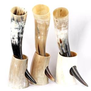 Viking Quality Ox Horn Eco-Friendly Handmade Beer Mug Customizable Printed <b>Stand</b> Modern Design Best Quality Indian Manufacturer - Product Image 1