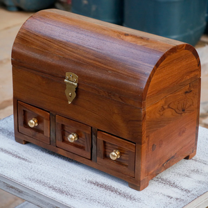 Contemporary Wooden Jewellery Box Handmade Decorative Case for <b>Ring</b> Necklace Bracelet & <b>Watch</b> Storage - Product Image 3
