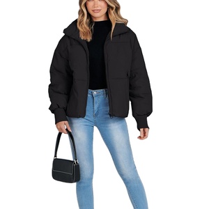 Chaqueta Acolchada Ligera Informal para Mujer, Marca Privada, Diseño Sólido, Impermeable, Cortavientos, para Invierno, con Cremallera - Product Image 2